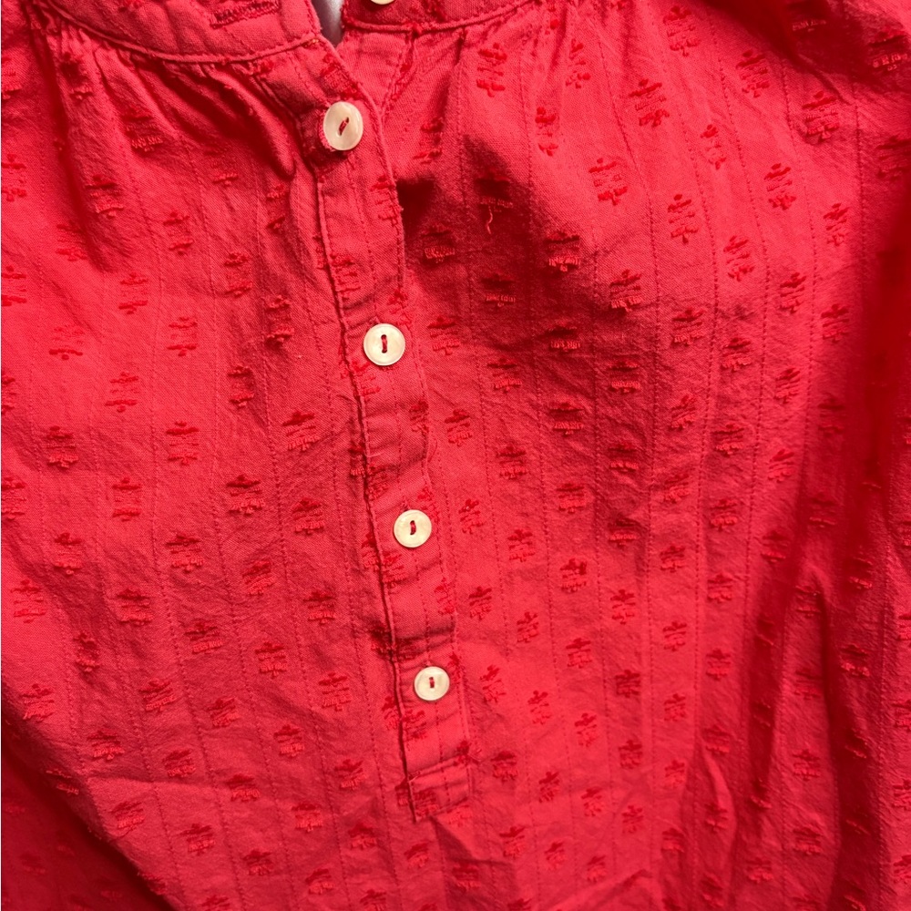 Universal Thread Red Sleeveless Button Blouse - image 2